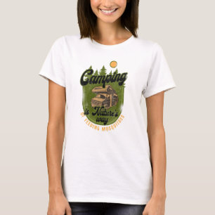 Camiseta Camping Naturas Camino Alimentar Mosquitos Motorho