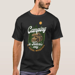 Camiseta Camping Naturas Camino Alimentar Mosquitos Motorho