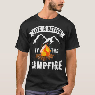 Camiseta Camping Nature Lover La Vida Es Mejor En El Campfi