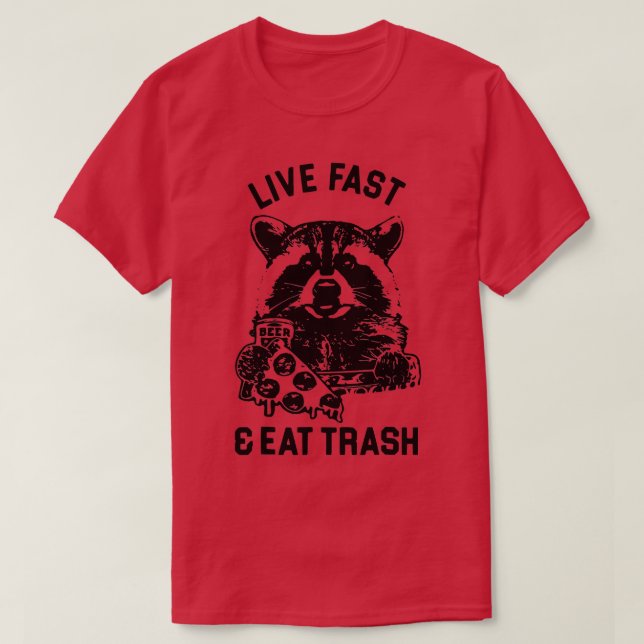 Camiseta Camping O Senderismo Lover Trash De Comida Rápida  (Diseño del anverso)