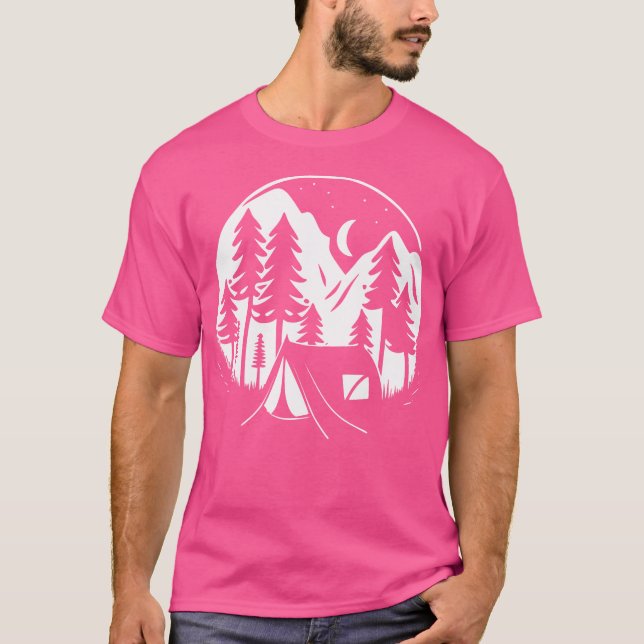 Camiseta Camping Outdoor Adventure Road Trip Hip Mountai (Anverso)