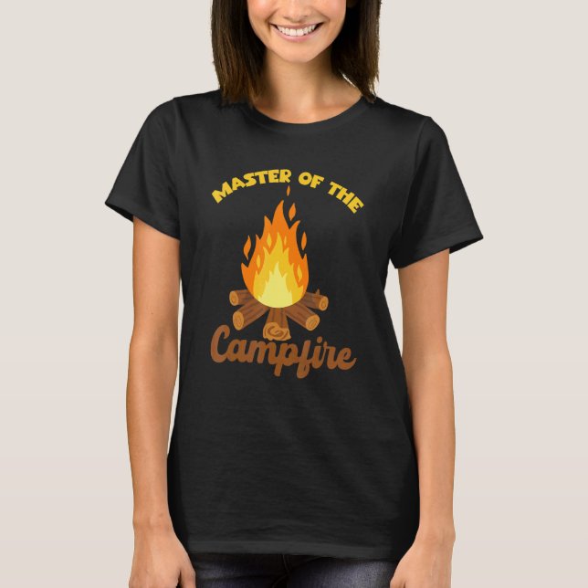 Camiseta Camping Outdoor Designs Master Of The Campfire (Anverso)