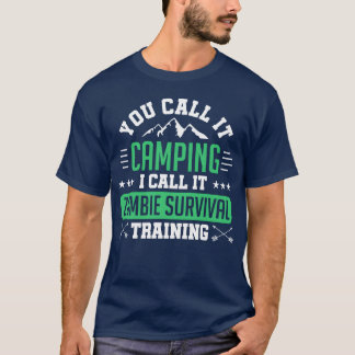 Camiseta Camping Outr Camper Zombie Supervivencia amigos