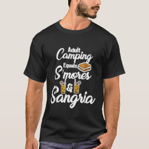 Camiseta Camping para adultos es igual a Smores Sangria Fun