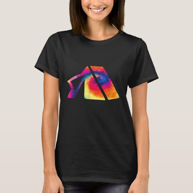 Camiseta Camping Para Camper Multicolor Tye Camping (Anverso)