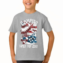 Camping Patriótico Family Trip Year T-Shirt