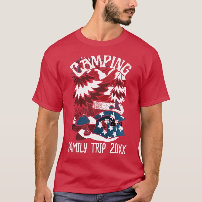 Camiseta Camping Patriótico Family Trip Year T-Shirt (Anverso)