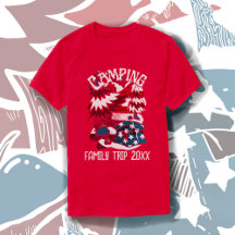 Camping Patriótico Family Trip Year T-Shirt