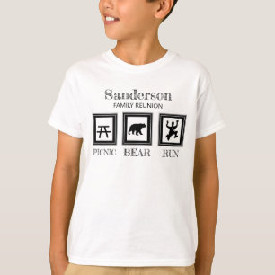 Camiseta Camping personalizado de la curiosa Reunión Famili