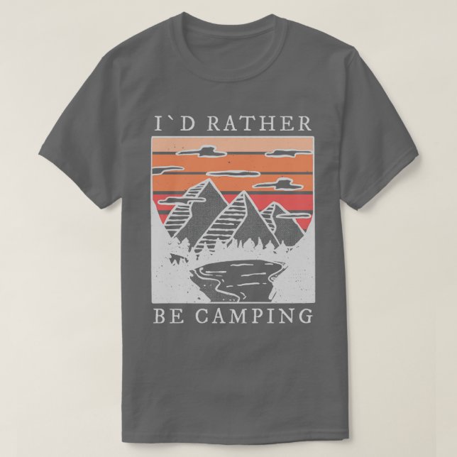 Camiseta Camping Preferiría Caminar 2 (Diseño del anverso)