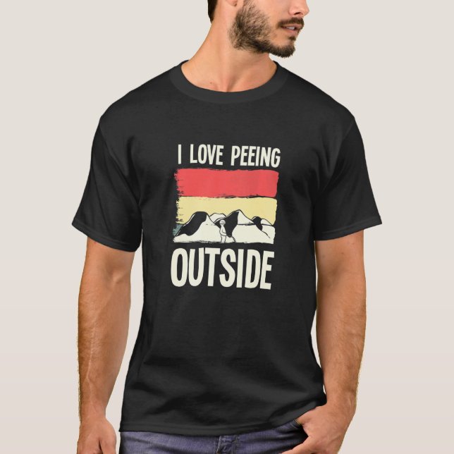 Camiseta Camping Pun I Love Peeing Outside Camper Accessori (Anverso)