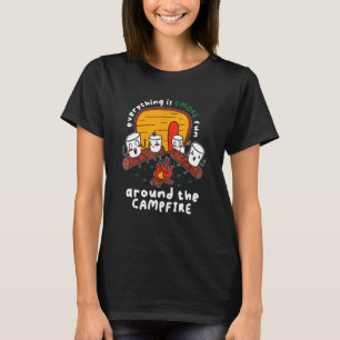Camiseta Camping Pun Se Divirtió Alrededor Del Mariscal De 