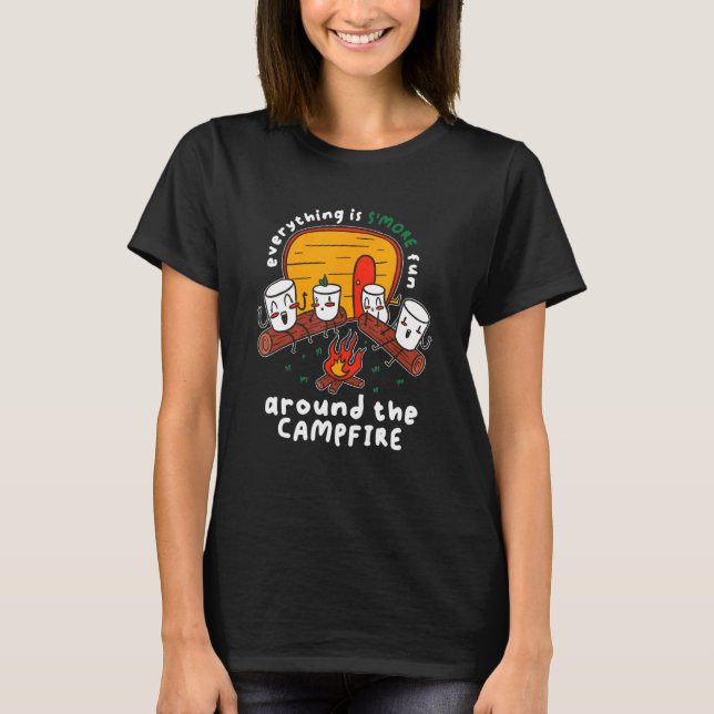 Camiseta Camping Pun Se Divirtió Alrededor Del Mariscal De  (Anverso)