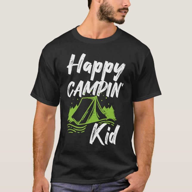 Camiseta Camping Puns Happy Campin' Kid Boys Girls Children (Anverso)