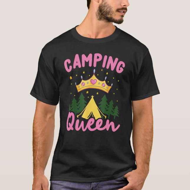 Camiseta Camping Queen Camper Glamour (Anverso)