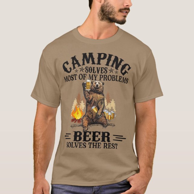 Camiseta Camping Resuelve La Mayoría De Mis Problemas (Anverso)