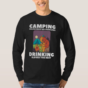 Camiseta Camping Resuelve La Mayoría De Mis Problemas Al Be