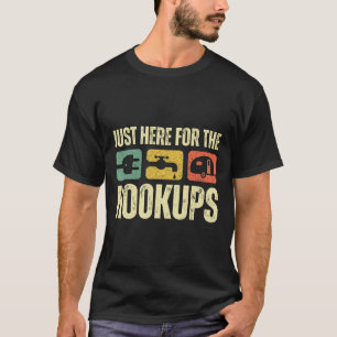 Camiseta Camping Rv Caravana Autocaravana Solo Aquí Para El