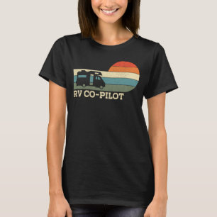 Camiseta Camping Rv CoPilot Motorhome Campervan Retro