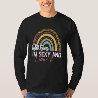 Camiseta Camping Rv Im Sexy Y Yo Lo Traje Leopardo Arcoiris