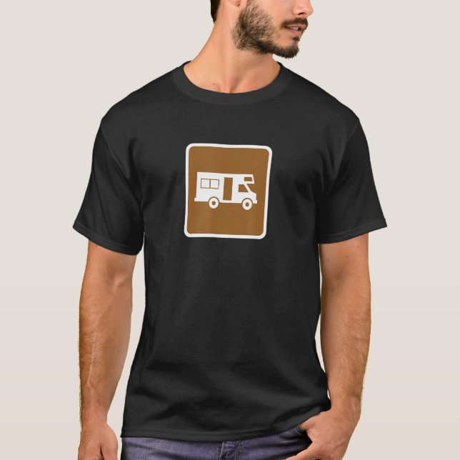 Camiseta Camping RV Road Rótulo Trailer Weekend Camper Grap (Anverso)