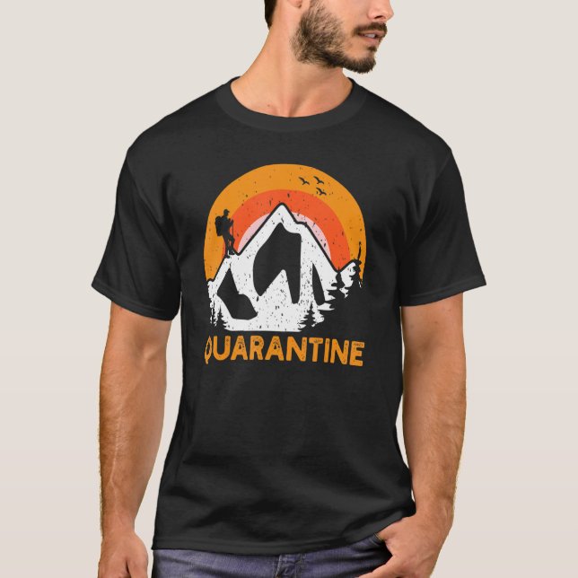 Camiseta Camping S Autoaislamiento Senderismo en cuarentena (Anverso)