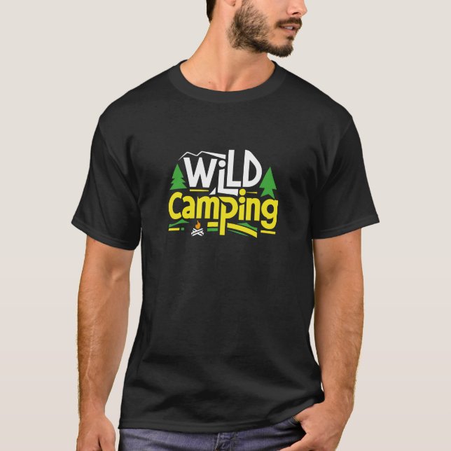 Camiseta Camping salvaje, explora lo salvaje (Anverso)
