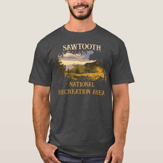 Camiseta Camping Sawtooth National Recreation Area (Anverso)