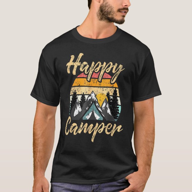 Camiseta Camping Senderismo con problemas Presenta un Campe (Anverso)