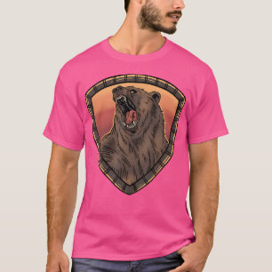 Camiseta Camping Senderismo Retro Vintage Grizzly Bear Camp