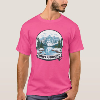Camiseta Camping Sin tecnología divertido