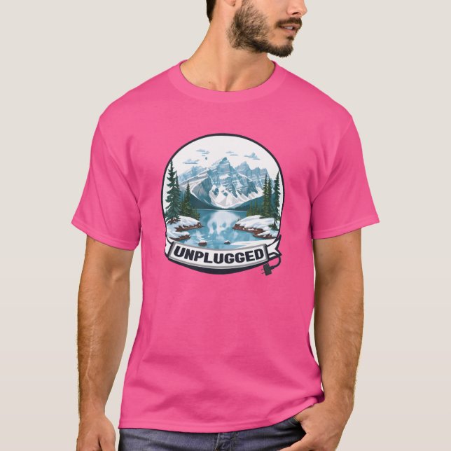 Camiseta Camping Sin tecnología divertido (Anverso)
