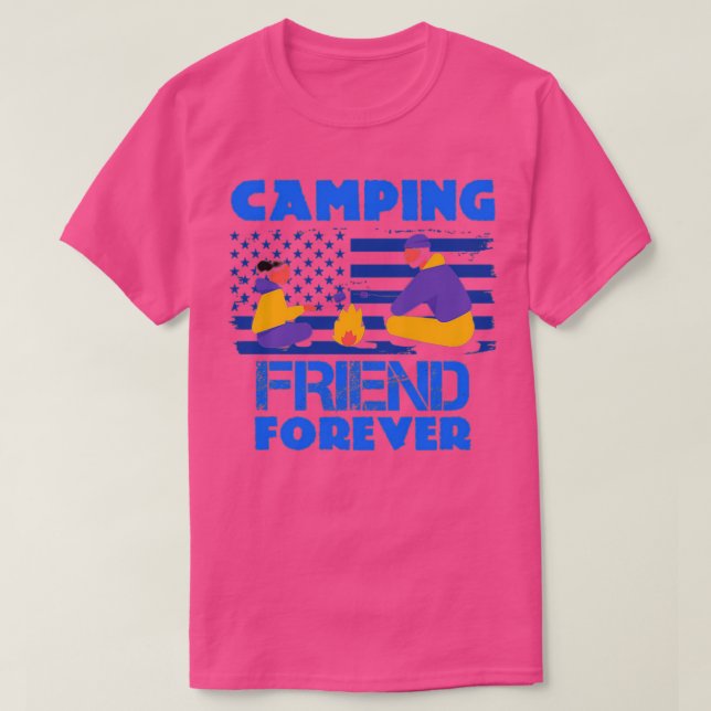 Camiseta Camping Sisters Forever Funny Camping Lovers 3 (Diseño del anverso)