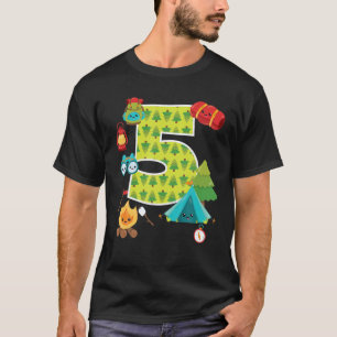 Camiseta Camping Sleepover de patio trasero de 5 años de ed