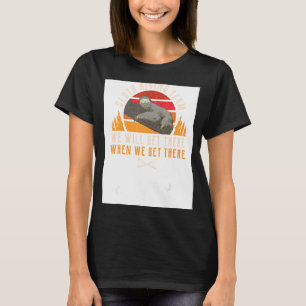 Camiseta Camping Sloth Hiking Team Summer Vacation Mountain
