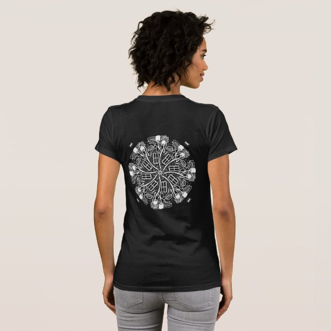 Camiseta Camping S'more Roaster Mandala (Reverso completo)