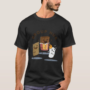 Camiseta Camping Smores Marshmallow asando hoguera divertid