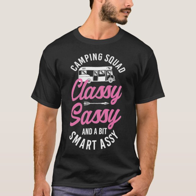 Camiseta Camping Squad Sassy Sassy Smart mejor Internet (Anverso)