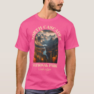 Camiseta Camping Temporada Otoño del Parque Nacional Cascad
