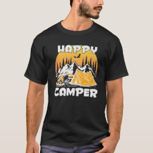 Camiseta Camping Tent Happy Camper Actividad al aire libre
