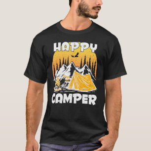 Camiseta Camping Tent Happy Camper Actividad al aire libre 
