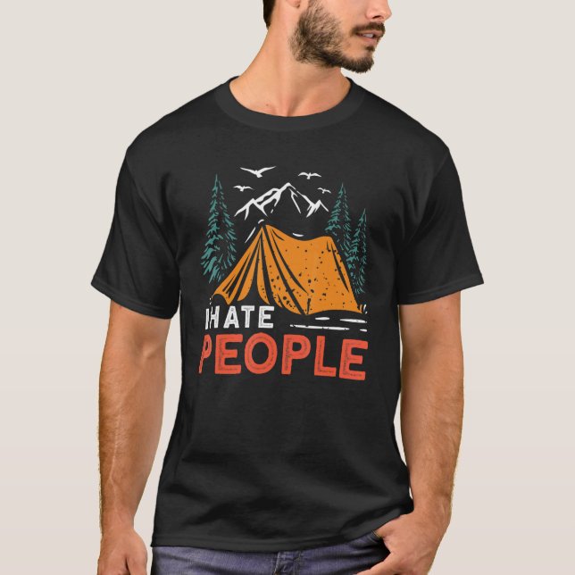 Camiseta Camping Tent Rv Camper Senderismo Gear Camping I H (Anverso)