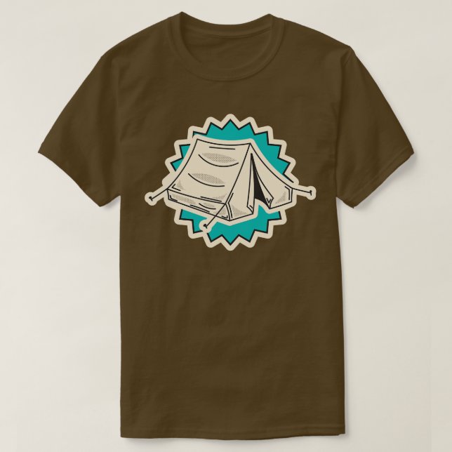 Camiseta Camping Tent Vacations (Diseño del anverso)