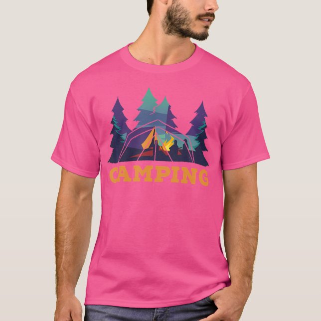 Camiseta Camping - Tenting Campfire Campfire Senderismo Ca (Anverso)