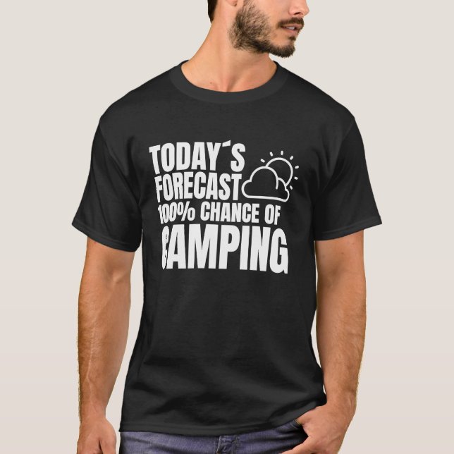 Camiseta Camping tents campsite weather preview camping (Anverso)