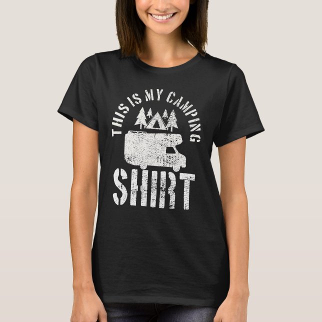 Camiseta Camping Trailer Camper Van Mobile Home Caravan Mot (Anverso)