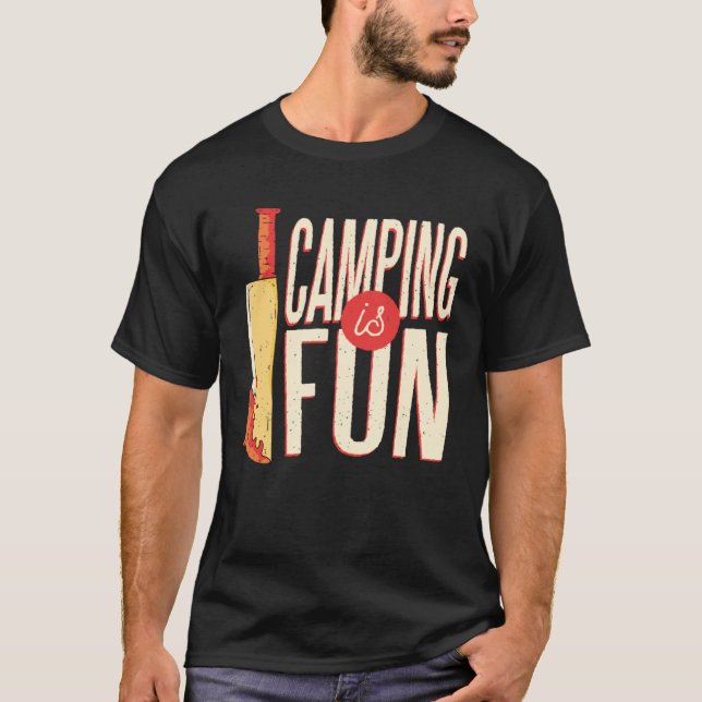 Camiseta Camping Trip Bloody Knife True Crime Family Vacati (Anverso)