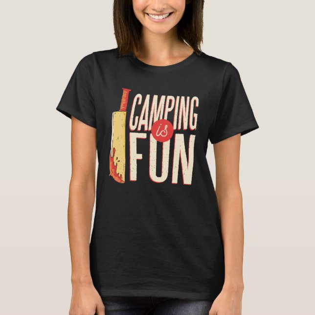 Camiseta Camping Trip Bloody Knife True Crime Family Vacati (Anverso)
