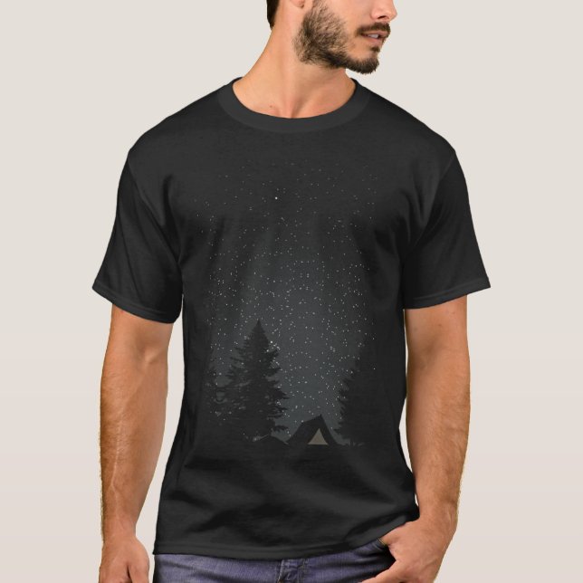 Camiseta Camping Under The Night Sky Outdoor Wilderness Nat (Anverso)