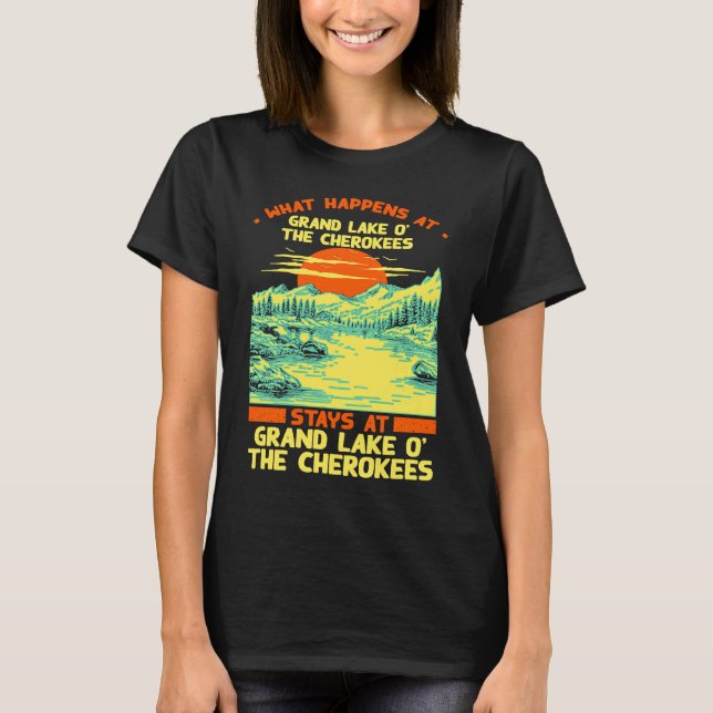 Camiseta Camping US Lake Vacation Grand Lake O' The Cheroke (Anverso)